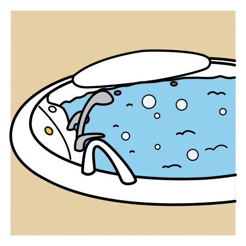Pictograma de jacuzzi para niños con TEA