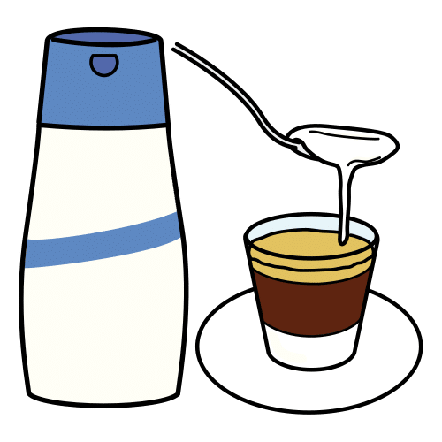 Pictograma de leche condensada para niños con autismo y TEA