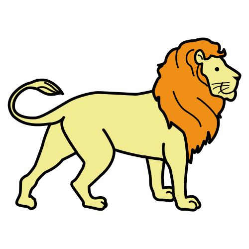 Pictograma de león para niños con TEA