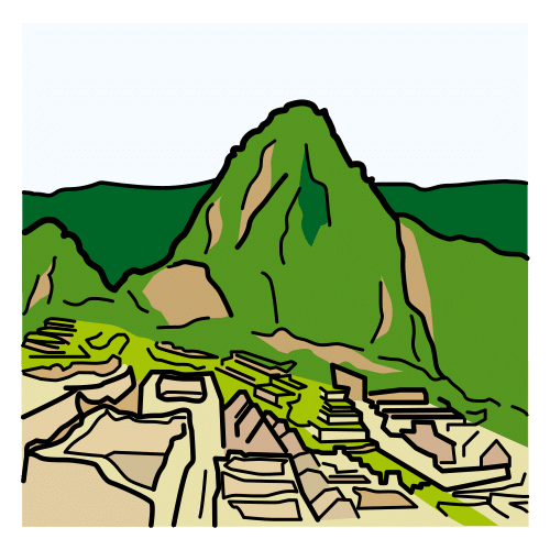 Pictograma de Machu Picchu para niños con autismo y TEA
