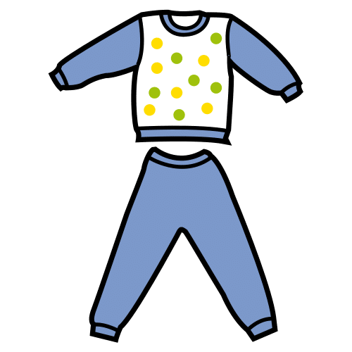 Pictograma de pijama para niños con TEA
