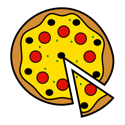 Pictograma de pizza para niños con TEA