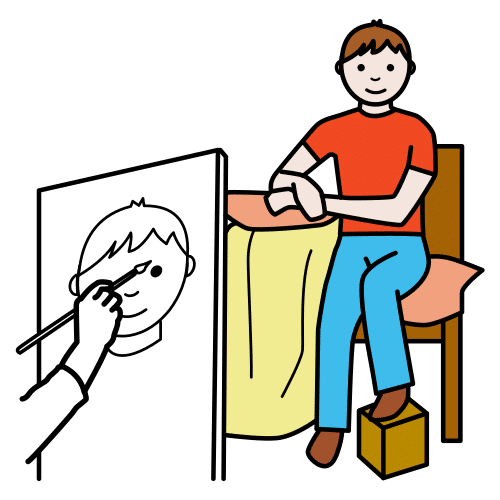 Pictograma de posar para niños con TEA