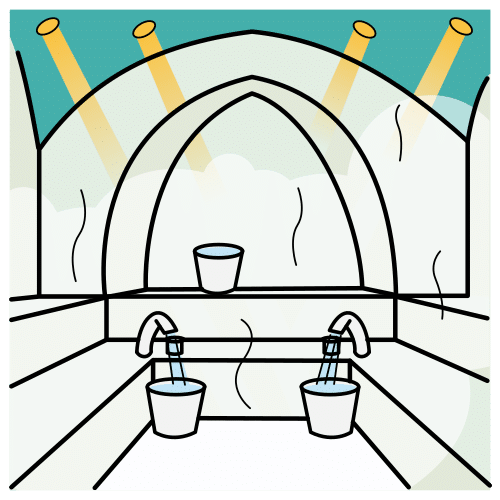 Pictograma de sauna para niños con autismo y TEA