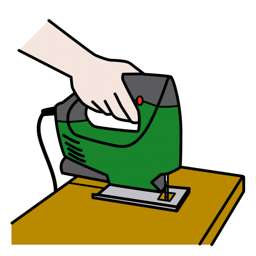 Pictograma de serrar para niños con TEA