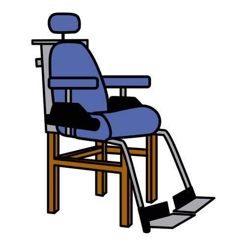 Pictograma de silla adaptada para niños con autismo y TEA