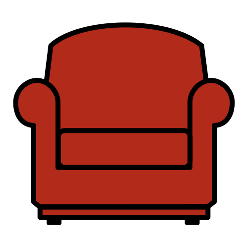 Pictograma de sillón para niños con autismo y TEA