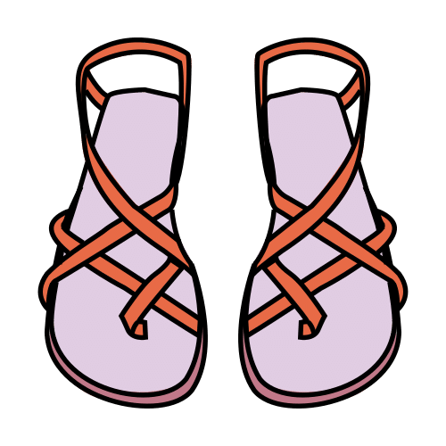 Pictograma de sandalias para niños con autismo y TEA