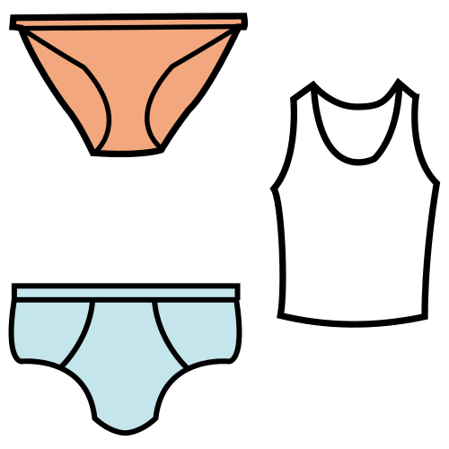 Pictograma de ropa interior para niños con TEA