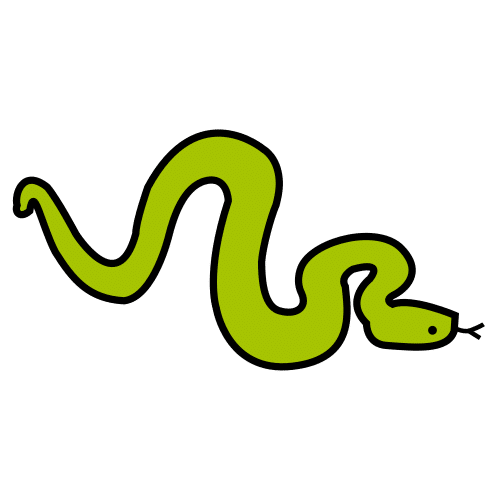 Pictograma de serpiente para niños con TEA
