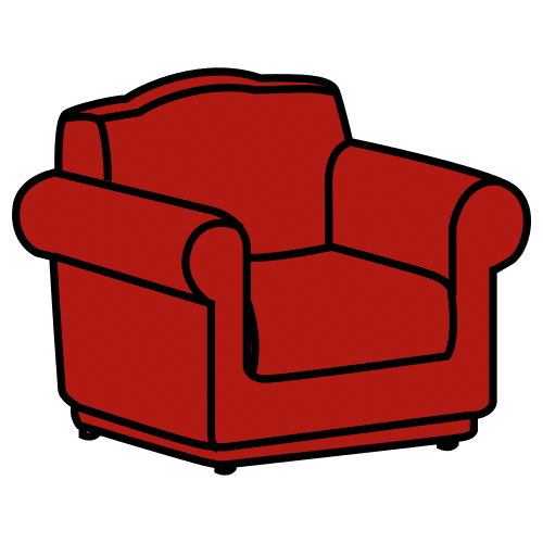 Pictograma de sillón para niños con autismo y TEA