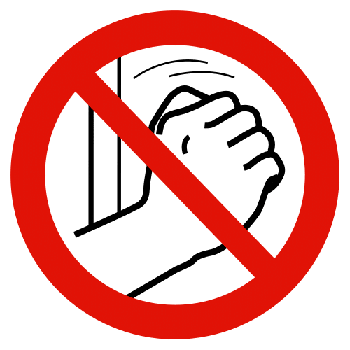 Pictograma de prohibido molestar para niños con autismo y TEA