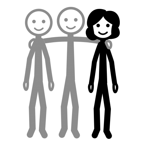 Pictograma de amiga para niños con autismo y TEA