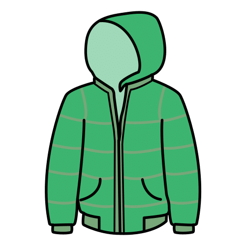 Pictograma de anorak para niños con autismo y TEA