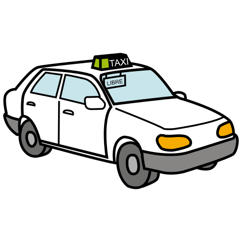 Pictograma de taxi para niños con TEA