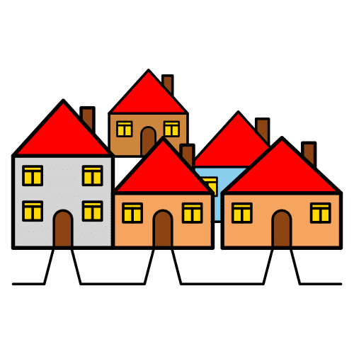 Pictograma de barrio para niños con TEA