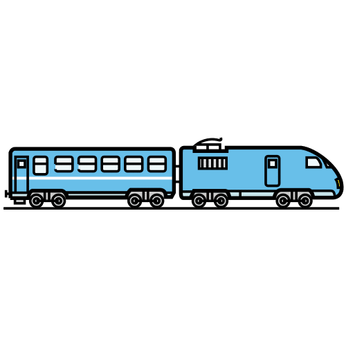 Pictograma de tren para niños con autismo y TEA