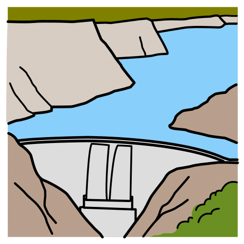 Pictograma de embalse para niños con autismo y TEA