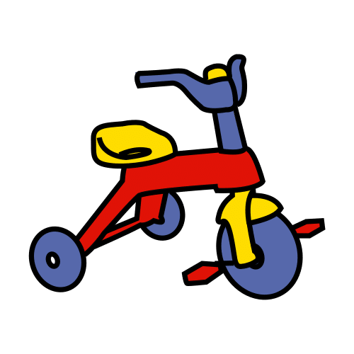 Pictograma de triciclo para niños con autismo y TEA