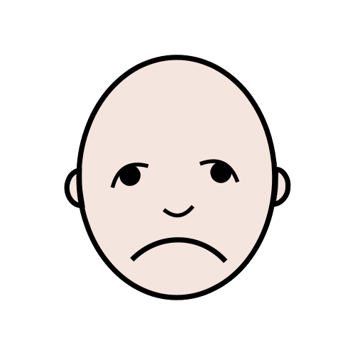 Pictograma de triste para niños con TEA