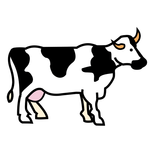 Pictograma de vaca para niños con TEA