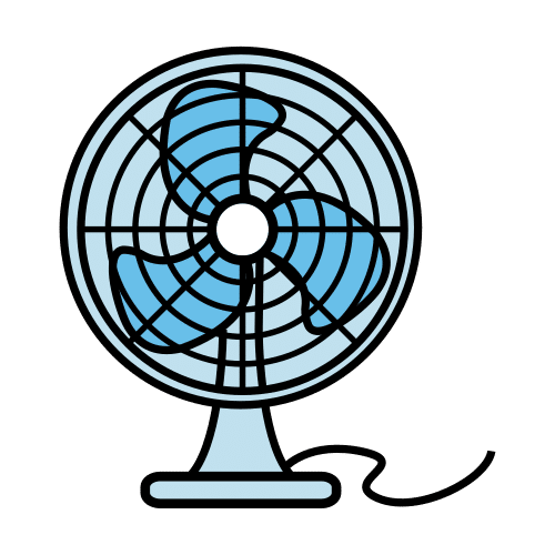 Pictograma de ventilador para niños con TEA