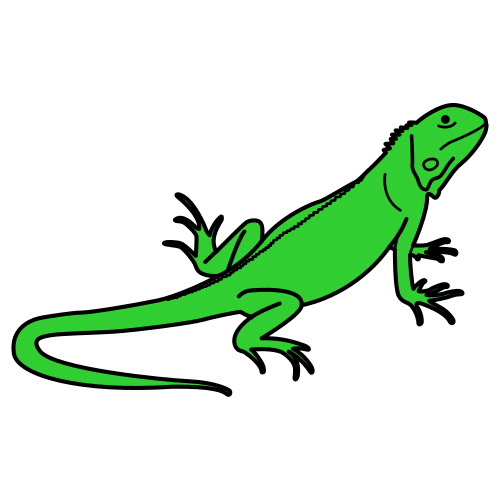 Pictograma de iguana para niños con TEA