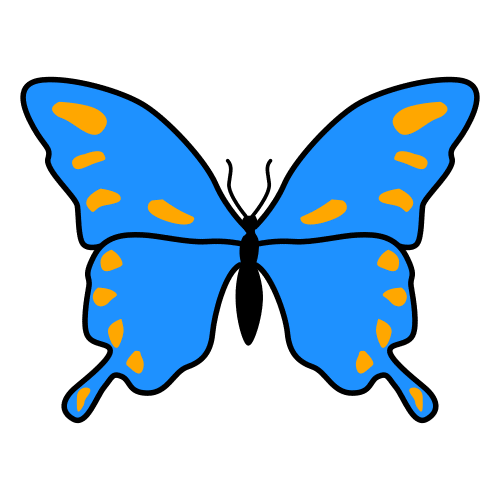 Pictograma de mariposa para niños con TEA