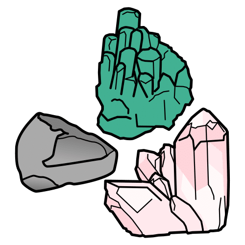 Pictograma de minerales para niños con autismo y TEA