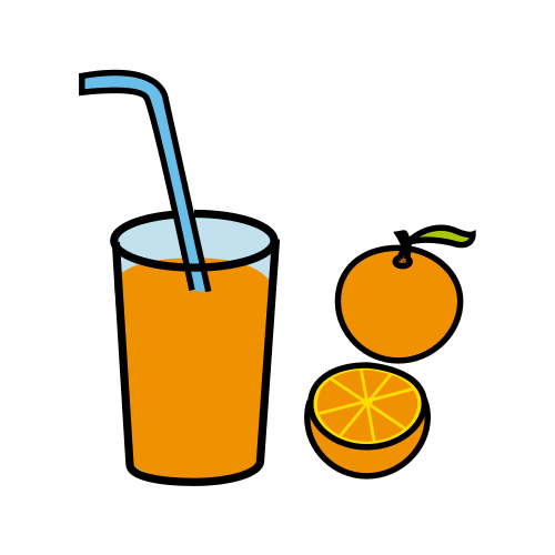 Pictograma de zumo de naranja para niños con autismo y TEA