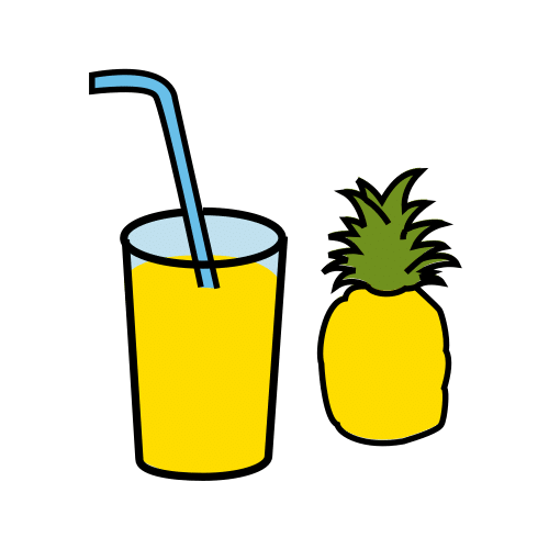 Pictograma de zumo de piña para niños con autismo y TEA