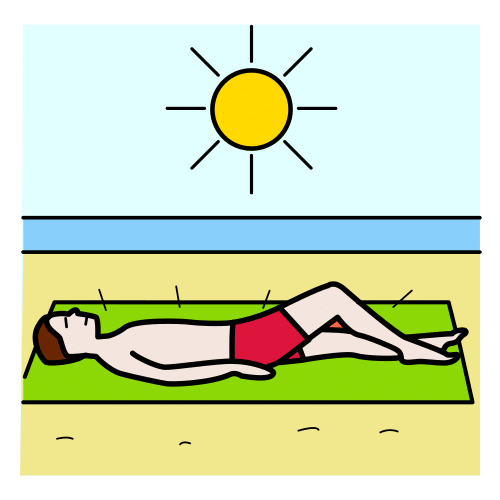 Pictograma de broncear para niños con TEA