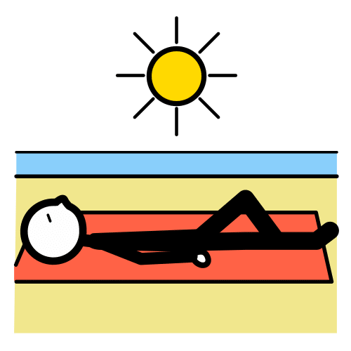 Pictograma de broncear para niños con TEA