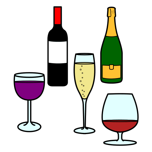 Pictograma de bebida con alcohol para niños con autismo y TEA