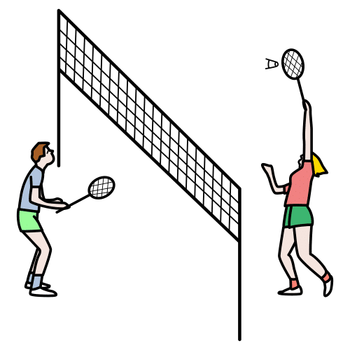 Pictograma de bádminton para niños con autismo y TEA