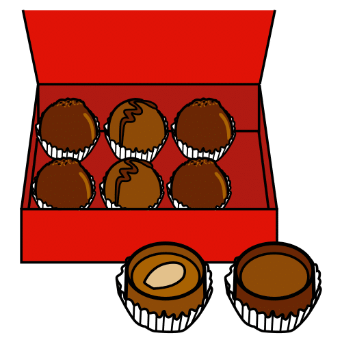 Pictograma de bombones para niños con TEA