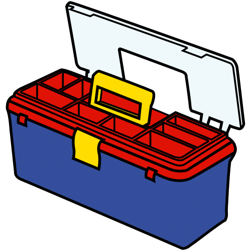 Pictograma de caja de herramientas para niños con autismo y TEA