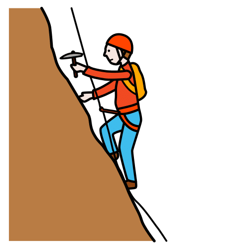Pictograma de alpinista para niños con TEA