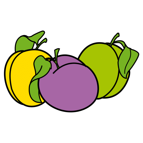 Pictograma de ciruelas para niños con TEA