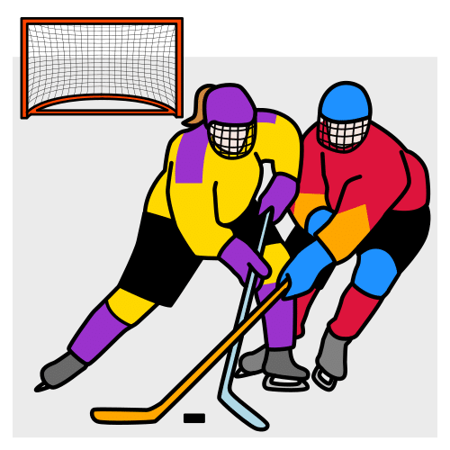Pictograma de hockey para niños con autismo y TEA