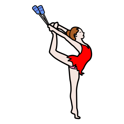 Pictograma de gimnasia rítmica para niños con TEA