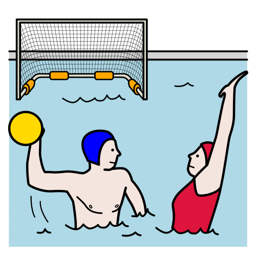 Pictograma de waterpolo para niños con autismo y TEA