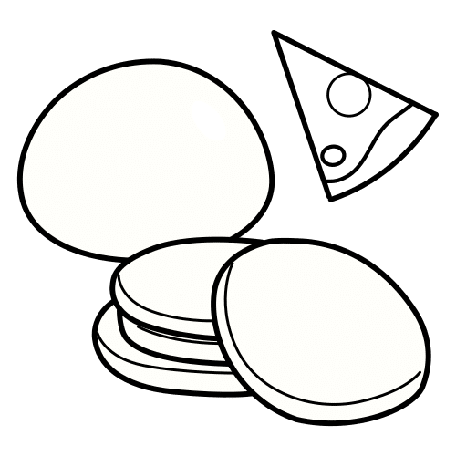 Pictograma de mozzarella para niños con TEA