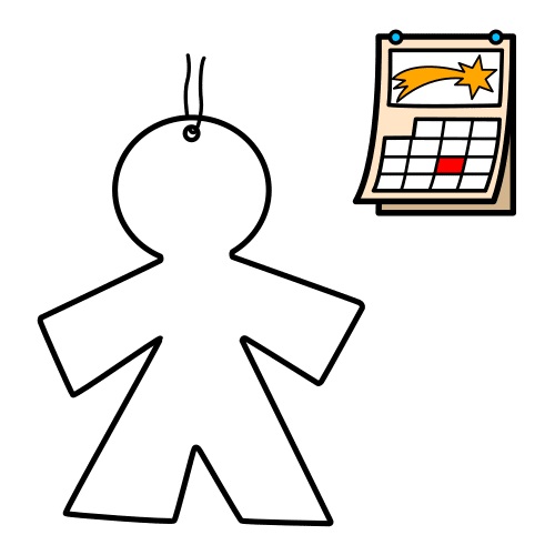 Pictograma de Día de los Santos Inocentes para niños con autismo y TEA