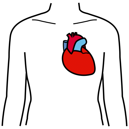 Pictograma de corazón para niños con autismo y TEA