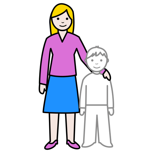 Pictograma de tutora para niños con autismo y TEA