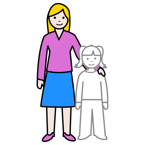 Pictograma de tutora para niños con autismo y TEA