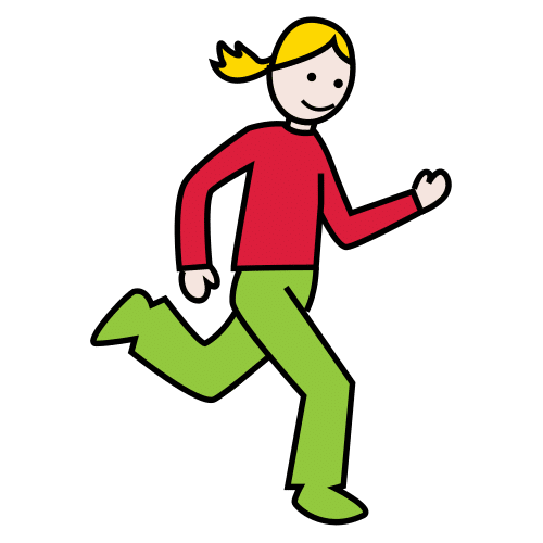 Pictograma de correr para niños con autismo y TEA