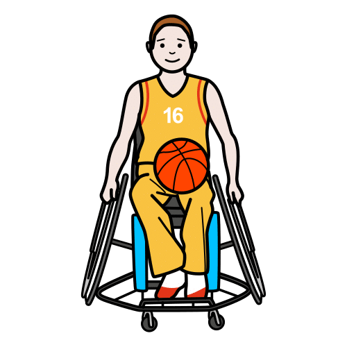Pictograma de jugador de baloncesto para niños con autismo y TEA