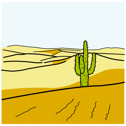 Pictograma de desierto para niños con TEA